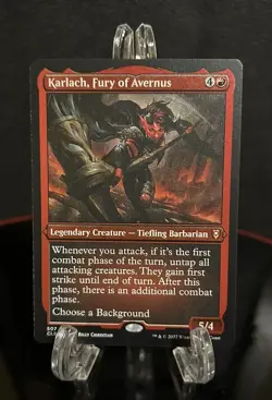 MTG Karlach, Fury of Avernus FOIL ETCHED Commander Legends Baldur's Gate 507 NM - Image 3