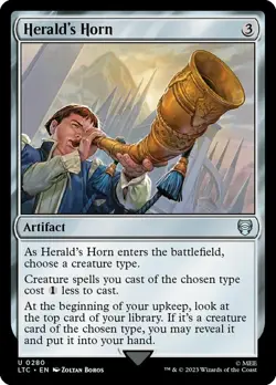 Mint/Near-Mint, English - 1 x MTG Herald's Horn Commander: Lord of the Rings: Ta - Image 2