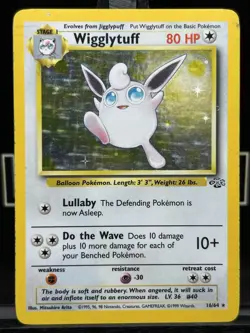 Pokémon TCG Wigglytuff Holo Unlimited Rare Card 16/64 Jungle Base Set MP - Image 3