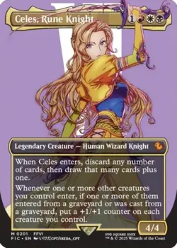 Celes, Rune Knight (Borderless) -Foil Near Mint MTG Commander: FINAL FANTASY - Image 1