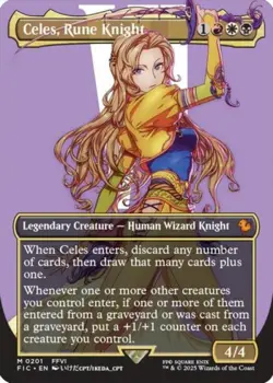 Celes, Rune Knight (Borderless) -Foil Near Mint MTG Commander: FINAL FANTASY - Image 2