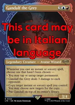 MTG GANDALF THE GREY 322 EXC - GANDALF THE GREY - LTR X IT - MAGIC - Image 1