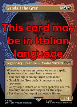 MTG GANDALF THE GREY 322 EXC - GANDALF THE GREY - LTR X IT - MAGIC - Image 2