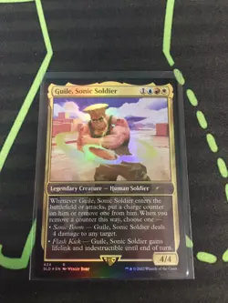 MTG Magic The Gathering Guile, Sonic Soldier Foil Secret Lair Street Fighter - Image 1