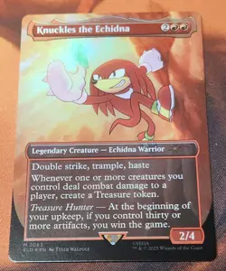1x FOIL Knuckles The Echidna MTG SLD Sonic The Hedgehog Secret Lair NM - Image 1