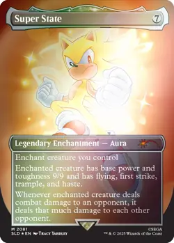 IN HAND - Super State ✨RAINBOW FOIL✨ Secret Lair x Sonic - NM Magic MTG - Image 4