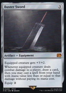 Buster Sword MtG Final Fantasy Magic: the Gathering  NM Near Mint Pack Fresh - Image 1