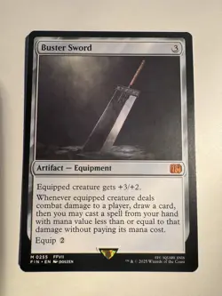 Buster Sword MtG Final Fantasy Magic: the Gathering  NM Near Mint Pack Fresh - Image 3