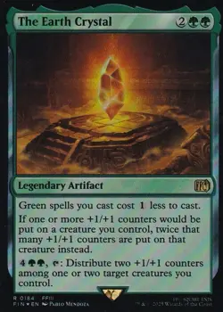 R 0184 The Earth Crystal Final Fantasy (Foil) Rare MTG Card FFIII Artifact NM - Image 1