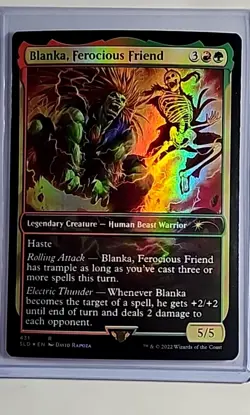 2022 MTG Magic the Gathering SF2 Street Fighter 2 Foil #Blanka Ferocious Friend - Image 1
