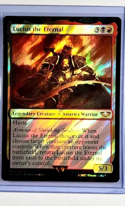 2022 MTG Magic the Gathering Warhammer 40000 Surge Foil #130 Lucius the Eternal - Image 1
