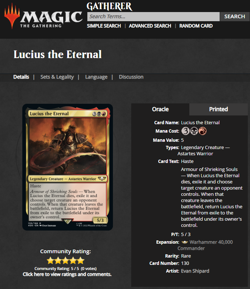 2022 MTG Magic the Gathering Warhammer 40000 Surge Foil #130 Lucius the Eternal - Image 6