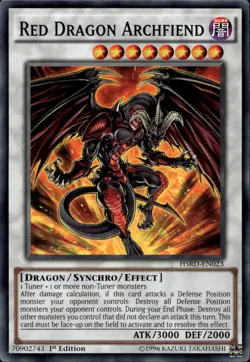Red Dragon Archfiend 1st Ed Common HSRD-EN023  Yu-Gi-Oh! - Image 3