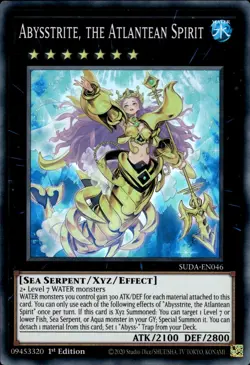 Abysstrite, The Atlantean Spirit - Super Rare 1st Ed. SUDA-EN046 - NM - YuGiOh - Image 1
