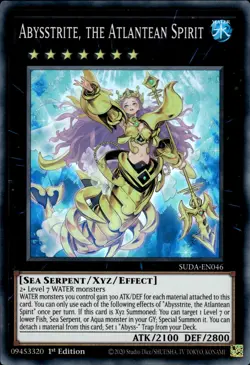 Abysstrite, The Atlantean Spirit - Super Rare 1st Ed. SUDA-EN046 - NM - YuGiOh - Image 3