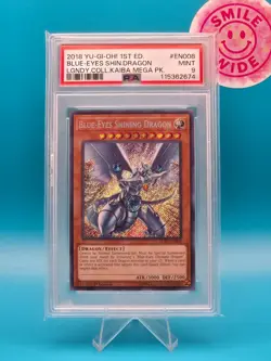 PSA 9 - 2018 Yu-Gi-Oh! 1st Edition, Blue-Eyes Shining Dragon, LCKC-EN008 - Image 1
