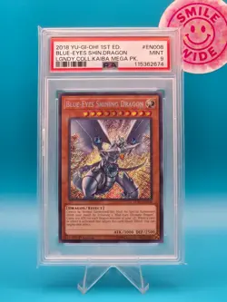PSA 9 - 2018 Yu-Gi-Oh! 1st Edition, Blue-Eyes Shining Dragon, LCKC-EN008 - Image 3