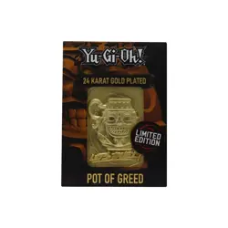 Yu-Gi-Oh! 24Karat Gold Plated - Pot of Greed Collectable New & Sealed - Image 1