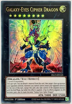 DLCS-EN125 Galaxy-Eyes Cipher Dragon - Ultra Rare 1st Edition Near Mint YuGiOh - Image 4