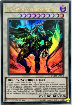 DUPO-EN058 Hot Red Dragon Archfiend Bane - Ultra Rare 1st Ed Near Mint YuGiOh - Image 4