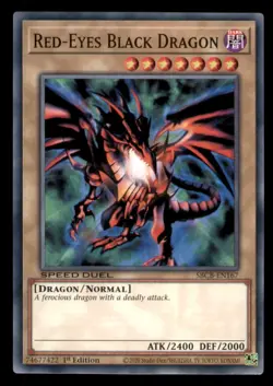 Yugioh Red-Eyes Black Dragon #SBCB-EN167 Speed Duel: Battle City Box LP - Image 1