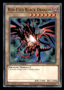 Yugioh Red-Eyes Black Dragon #SBCB-EN167 Speed Duel: Battle City Box LP - Image 3