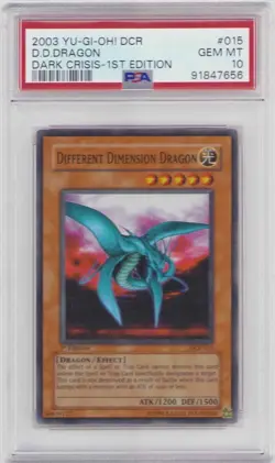 DIFFERENT DIMENSION DRAGON YUGIOH 1ST EDITION HOLO #DCR-015 GEM MINT 10  2003 - Image 3
