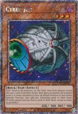 Yu-Gi-Oh! Cyber Jar RA03-EN095 Platinum Secret Rare - Image 1