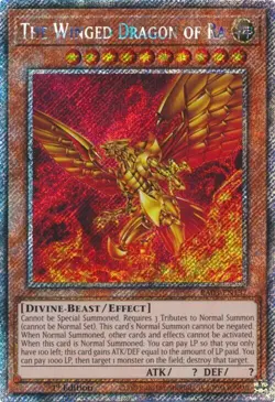 Yu-Gi-Oh! Winged Dragon of Ra Alternative Art RA03-EN137 Platinum Secret Rare - Image 2