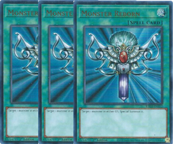 3x Yu-Gi-Oh! Monster Reborn RA03-EN052 Ultra Rare Playset - Image 2