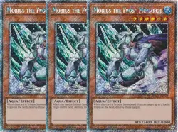 Yu-Gi-Oh! 3x Mobius the Frost Monarch RA03-EN142 Platinum Secret Rare Playset - Image 2