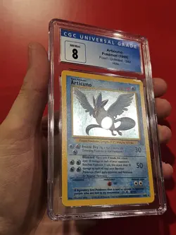 CGC 8 Articuno 1999 Fossil 2/62 Holo Pokemon Card psa - Image 3