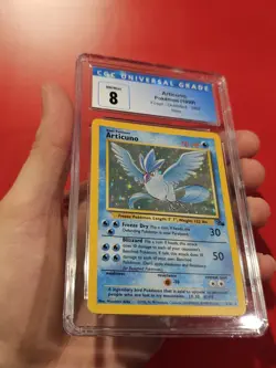 CGC 8 Articuno 1999 Fossil 2/62 Holo Pokemon Card psa - Image 4
