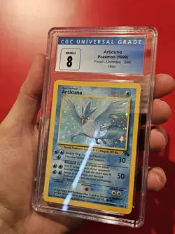 CGC 8 Articuno 1999 Fossil 2/62 Holo Pokemon Card psa - Image 6