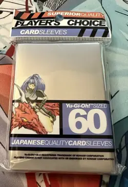 Player's Choice Yugioh Card Sleeves - Silver 60 Pack ORIGINAL - Image 1