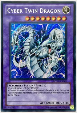 LCGX-EN180 Cyber Twin Dragon - Secret Rare Unlimited Near Mint YuGiOh Card - Image 5