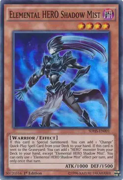 Elemental Hero Shadow Mist - SDHS-EN001 - Super Rare 1st Edition PL YGO - Image 1