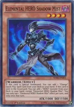 Elemental Hero Shadow Mist - SDHS-EN001 - Super Rare 1st Edition PL YGO - Image 2