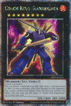 Yugioh! LP Coach King Giantrainer - MP24-EN034 - Quarter Century Secret Rare - 1 - Image 1