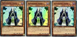 3 x FUEN-EN039 Summoner Monk - Super Rare 1st Edition Near Mint YuGiOh Cards - Image 1
