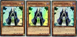 3 x FUEN-EN039 Summoner Monk - Super Rare 1st Edition Near Mint YuGiOh Cards - Image 4