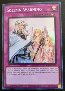 Solemn Warning RA02-EN078 1st Edition Super Rare Rarity Collection II Yu-Gi-Oh! - Image 1