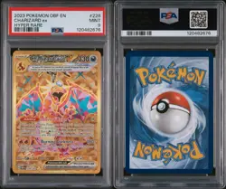 PokÃ©mon TCG Charizard EX SV03 Obsidian Flames Holo Hyper Rare Card 228/197 PSA 9 - Image 3
