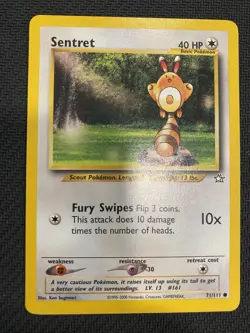 Pokémon TCG Sentret Neo Genesis 71 Unlimited Common Card - Image 1