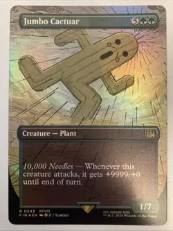 Jumbo Cactuar (Borderless) Final Fantasy Foil 343 NM Mtg - Image 1