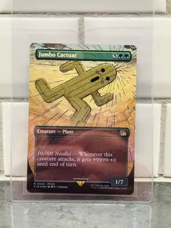 Jumbo Cactuar (Borderless) Final Fantasy Foil 343 NM Mtg - Image 1