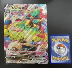 Snorlax VMAX JUMBO Card 142/202 Stamped Gamestop Promo Pokemon Sword & Shield - Image 1