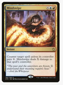 Mindswipe #189 Khans of Tarkir (KTK) Magic Card With Protective Sleeve - Image 1
