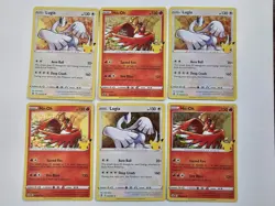 Celebrations Ho-Oh x3 & Lugia x3 Holo Rare 25th Anniversary Pokemon Card Lot - Image 1