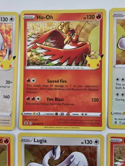 Celebrations Ho-Oh x3 & Lugia x3 Holo Rare 25th Anniversary Pokemon Card Lot - Image 4
